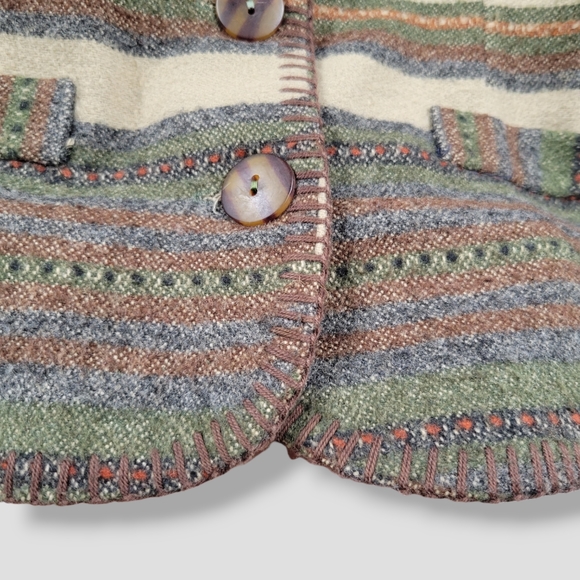 VINTAGE 90s FIRST OPTION Button Front Vest Brown - Picture 4 of 15